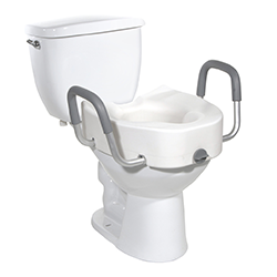 Toilet seat riser with arm handles