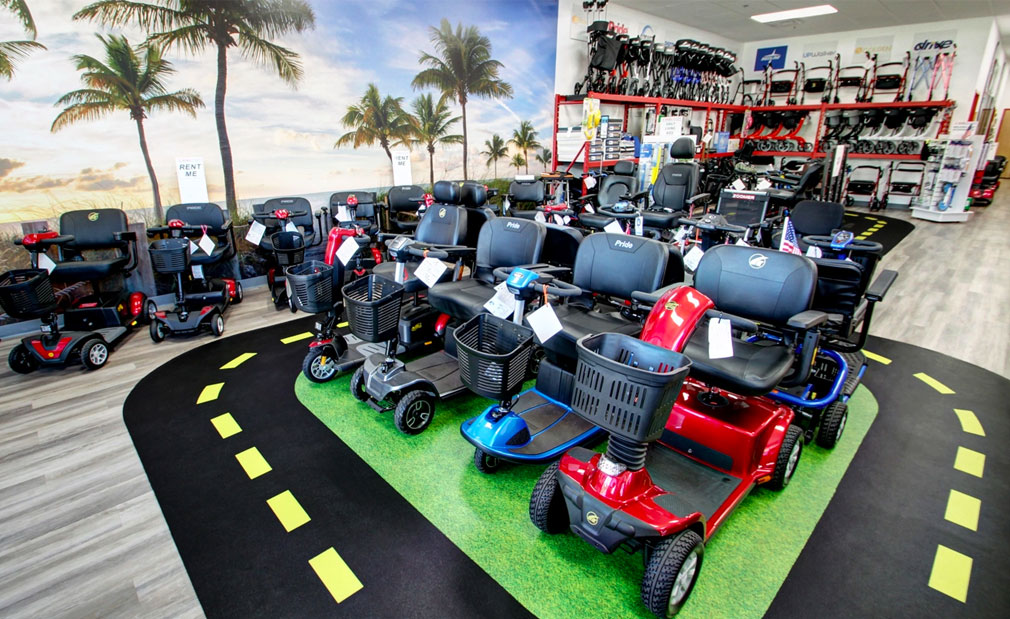 The showroom of a Mobility City location