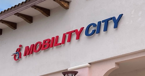 Mobility City storefront sign