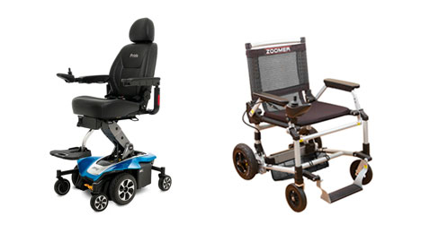 two mobility power chairs