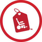 icon of a price tag with wheelchair on it
