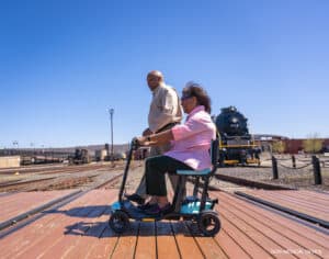 Driving a mobility scooter