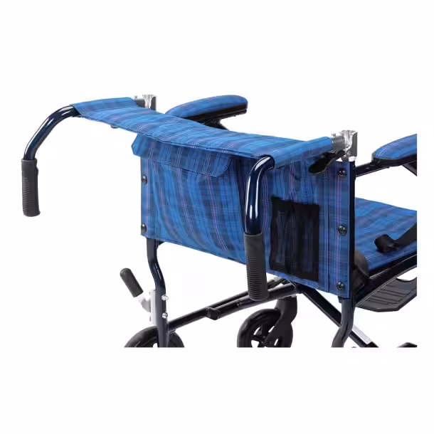 Medline Basic Aluminum Transport Chair with 8" Wheels