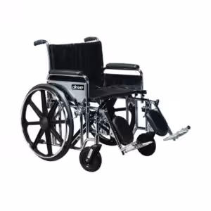 Bariatric Transport Chair with Removable Desk-Length Arms and Swing-Away Footrests